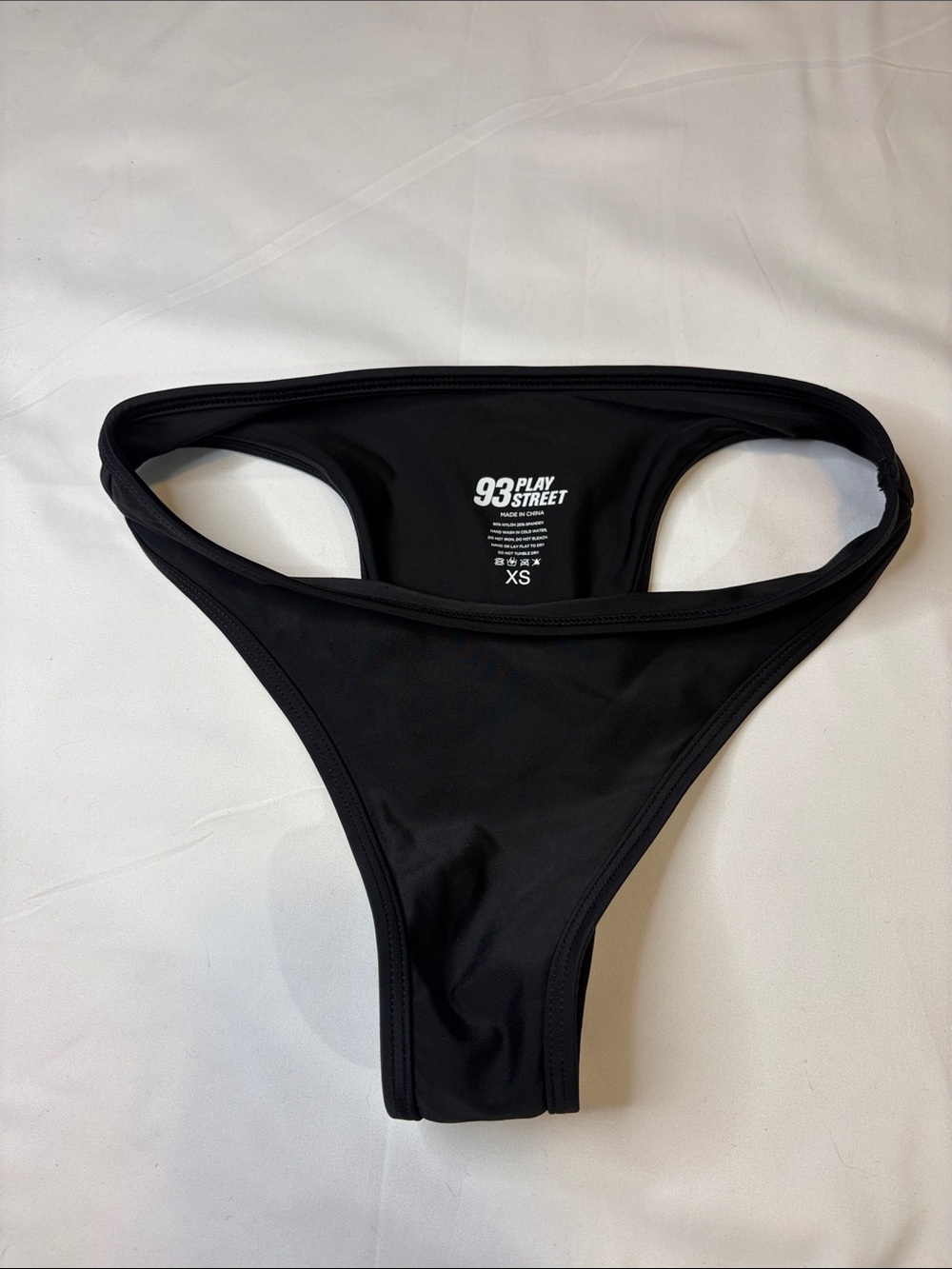 93 Play Street Black Carson Cheeky Bikini Bottoms Size XS Swimwear Separates